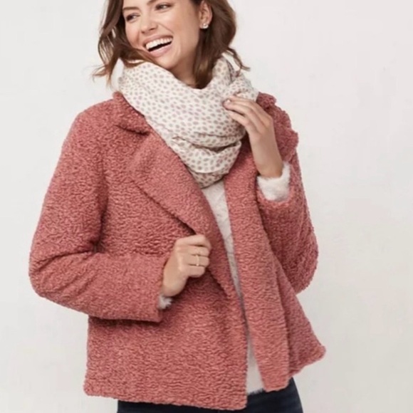 LC Lauren Conrad Jackets & Blazers - LC Lauren Conrad Teddy Jacket - Mauve